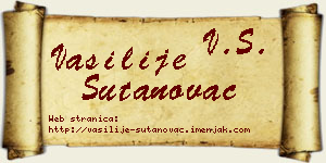 Vasilije Šutanovac vizit kartica